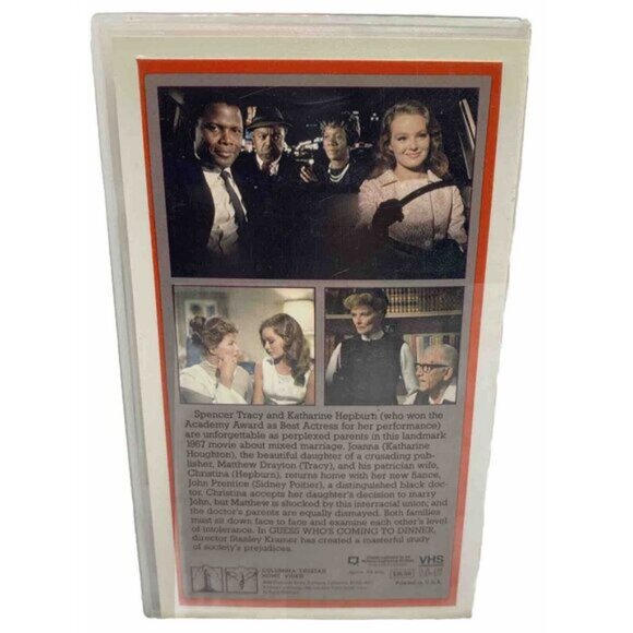 Rogers Video Guess Who’s Coming To Dinner VHS Clamshell Rental Store Case Movie - Picture 3 of 11
